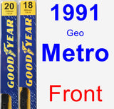 Front Wiper Blade Pack for 1991 Geo Metro - Premium