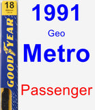 Passenger Wiper Blade for 1991 Geo Metro - Premium