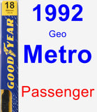 Passenger Wiper Blade for 1992 Geo Metro - Premium