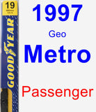 Passenger Wiper Blade for 1997 Geo Metro - Premium