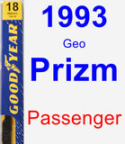 Passenger Wiper Blade for 1993 Geo Prizm - Premium