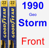 Front Wiper Blade Pack for 1990 Geo Storm - Premium