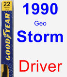 Driver Wiper Blade for 1990 Geo Storm - Premium