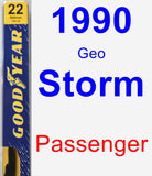 Passenger Wiper Blade for 1990 Geo Storm - Premium