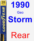Rear Wiper Blade for 1990 Geo Storm - Premium