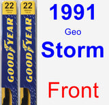 Front Wiper Blade Pack for 1991 Geo Storm - Premium