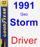 Driver Wiper Blade for 1991 Geo Storm - Premium