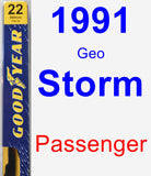 Passenger Wiper Blade for 1991 Geo Storm - Premium