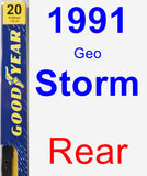 Rear Wiper Blade for 1991 Geo Storm - Premium
