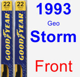 Front Wiper Blade Pack for 1993 Geo Storm - Premium