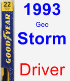Driver Wiper Blade for 1993 Geo Storm - Premium