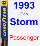Passenger Wiper Blade for 1993 Geo Storm - Premium