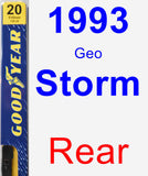Rear Wiper Blade for 1993 Geo Storm - Premium
