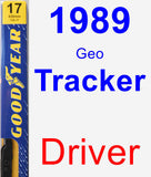 Driver Wiper Blade for 1989 Geo Tracker - Premium