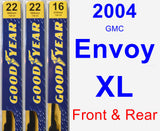 Front & Rear Wiper Blade Pack for 2004 GMC Envoy XL - Premium