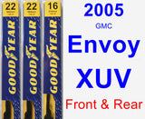 Front & Rear Wiper Blade Pack for 2005 GMC Envoy XUV - Premium