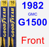 Front Wiper Blade Pack for 1982 GMC G1500 - Premium