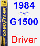 Driver Wiper Blade for 1984 GMC G1500 - Premium