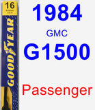 Passenger Wiper Blade for 1984 GMC G1500 - Premium