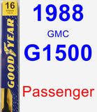 Passenger Wiper Blade for 1988 GMC G1500 - Premium