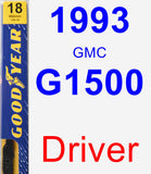 Driver Wiper Blade for 1993 GMC G1500 - Premium