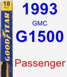 Passenger Wiper Blade for 1993 GMC G1500 - Premium