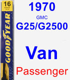 Passenger Wiper Blade for 1970 GMC G25/G2500 Van - Premium