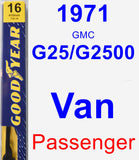 Passenger Wiper Blade for 1971 GMC G25/G2500 Van - Premium