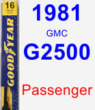 Passenger Wiper Blade for 1981 GMC G2500 - Premium