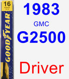 Driver Wiper Blade for 1983 GMC G2500 - Premium