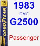 Passenger Wiper Blade for 1983 GMC G2500 - Premium