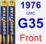 Front Wiper Blade Pack for 1976 GMC G35 - Premium