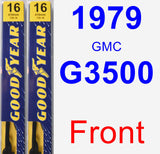 Front Wiper Blade Pack for 1979 GMC G3500 - Premium