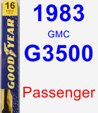 Passenger Wiper Blade for 1983 GMC G3500 - Premium