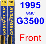 Front Wiper Blade Pack for 1995 GMC G3500 - Premium