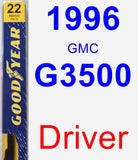 Driver Wiper Blade for 1996 GMC G3500 - Premium