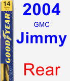 Rear Wiper Blade for 2004 GMC Jimmy - Premium