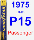 Passenger Wiper Blade for 1975 GMC P15 - Premium