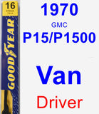 Driver Wiper Blade for 1970 GMC P15/P1500 Van - Premium
