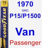 Passenger Wiper Blade for 1970 GMC P15/P1500 Van - Premium