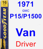 Driver Wiper Blade for 1971 GMC P15/P1500 Van - Premium