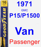 Passenger Wiper Blade for 1971 GMC P15/P1500 Van - Premium