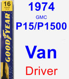 Driver Wiper Blade for 1974 GMC P15/P1500 Van - Premium