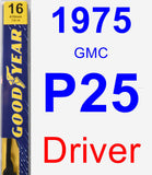 Driver Wiper Blade for 1975 GMC P25 - Premium