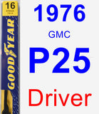 Driver Wiper Blade for 1976 GMC P25 - Premium