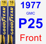 Front Wiper Blade Pack for 1977 GMC P25 - Premium