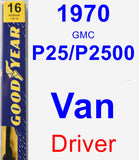 Driver Wiper Blade for 1970 GMC P25/P2500 Van - Premium