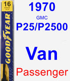 Passenger Wiper Blade for 1970 GMC P25/P2500 Van - Premium