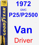 Driver Wiper Blade for 1972 GMC P25/P2500 Van - Premium