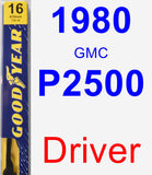 Driver Wiper Blade for 1980 GMC P2500 - Premium